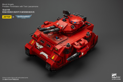 Хищник-Аннигилятор Кровавых Ангелов (Warhammer 40k) - КОЛЛЕКЦИОННАЯ ФИГУРКА 1/18 Blood Angels Predator Annihilator with Twin Lascannons (JT01499) - JOYTOY