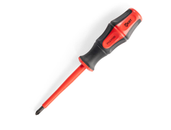 Отвертка диэлектрическая PH2x100 серия ПРОФИ для работ под напряжением до 1000 В