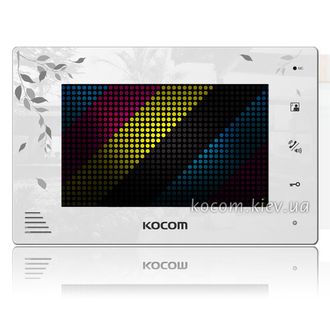 Комплект видеодомофона с замком Kocom KCV-A374LE white + AVP-NG110 red + Lock