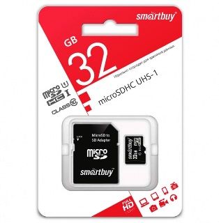 micro SDHC 32GB карта памяти Smartbuy
