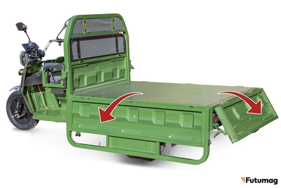 Грузовой электротрицикл Rutrike Маяк 1500 60V1000W зеленый