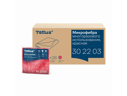 302203 Tellus Tork Салфетки Microfiber Re-Usable Cleaning Cloth микрофибра многоразового использования 35×35 см красные