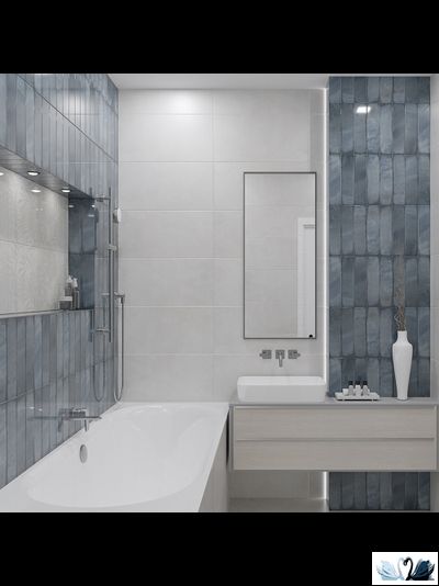 Плитка Azori Bricks Azul 31,5 х 63 см настенная синий