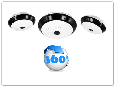 Панорамная потолочная WiFi видеокамера  с DVR (fish_ufo2_G), 960P HD (360EyeS)