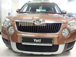 Защита радиатора Skoda Yeti 2009-2013 black