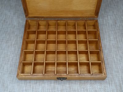 Коробка 35 ячеек, для коллекции камней, цвет &quot;Клен&quot; (24*20*4 см, 700 г) №23061