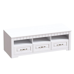 Тумба под ТВ "Прованс" гостиная 1540х510х510 Бодега белая / Патина премиум