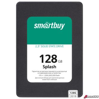 Твердотельный накопитель SSD SMARTBUY Splash 128GB, 2,5&quot;, SATA III, черный, SBSSD-128GT-MX902-25S3. 513605