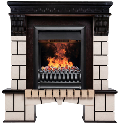 Электрокамин Stone AO с очагом 3D Oregan