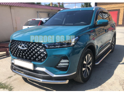 Защита переднего бампера d60 для Chery Tiggo 7 Pro 2021-