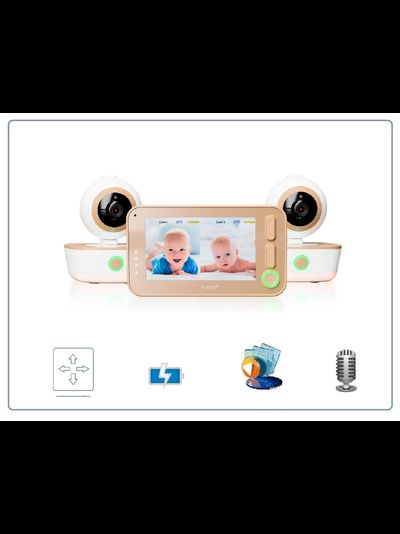 Ramili Baby RV1300X2 Видеоняня с двумя моторизованными камерами и монитором 4,2", с DVR