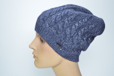 Шапка Vizio 5937 CLO серо голубая однослойная