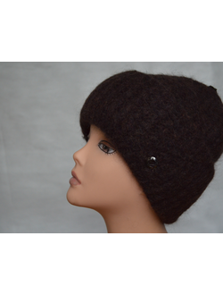 Женская коричневая шапка с отворотом Vizio Италия фото