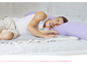 Подушка обнимашка для сна мужчин био пух, размер I 190 x 35 см+ наволочка сатин страйп Бирюза