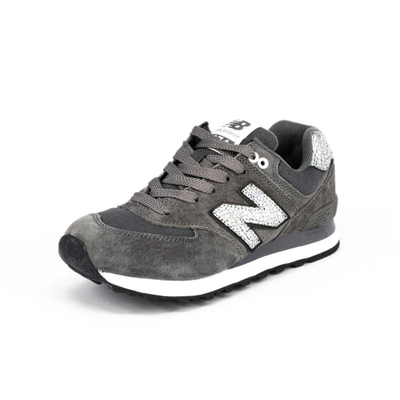 New Balance 574 Темно-серые с серебром