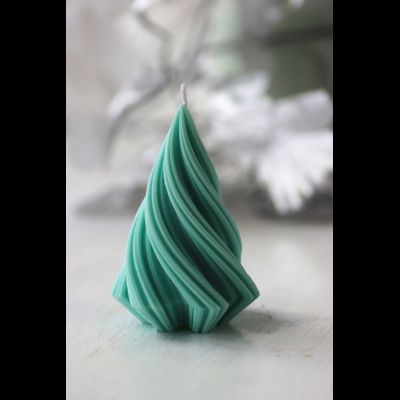 Свеча "Спираль" Бирюза (новогодняя)