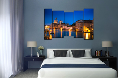 Модульная картина "Красивый город на воде"