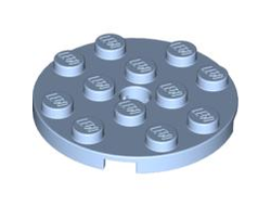 Plate, Round 4 x 4 with Hole, Bright Light Blue (60474 / 4599545)