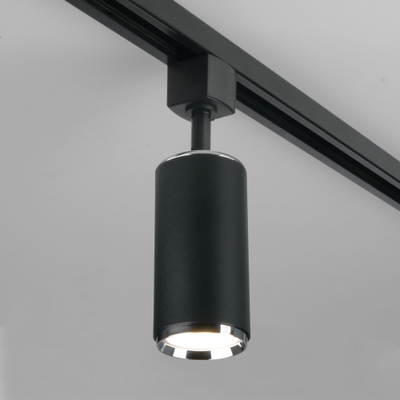 1013 MRL Трековый светильник потолочный Svit чёрный/хром GU10 / ElektroStandard