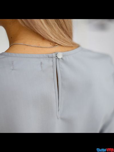 БЛУЗА DOCLIKE DL417 Серая