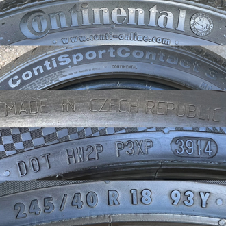 245/40R18 Continental ContiSportContact 3 пара 2шт