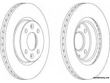 Диск тормозной пер. вентилируемый (259х22) Renault Logan Sandero Largus Vesta ZF/TRW аналог 7701204228 8201464598