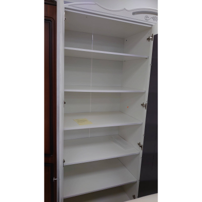 Шкаф распашной "Лотос" белый жемчуг ШР4  с 2 зеркалами (Браво мебель)