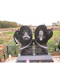 Двойной памятник мужу и жене Сердце