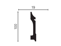 Напольный плинтус Decor-Dizayn DD711, для покраски, влагостойкий, ударопрочный, 2 метра