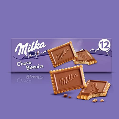 Европейское печенье с шоколадом Milka Choco Biscuits La Liga 150 гр.