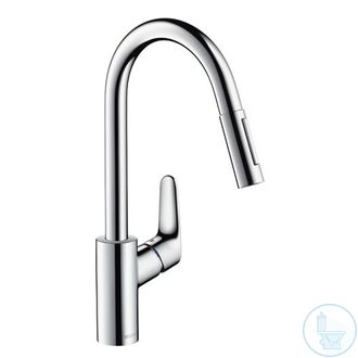 Смеситель для кухни Hansgrohe Focus хром (Германия) (с выдвижным душем)