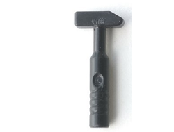 Minifigure, Utensil Tool Cross Pein Hammer - 3-Rib Handle, Black (11402h / 6030875)