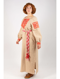 Платье славянское из крапивы  "Макошь Алатырь"