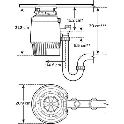 Измельчитель пищевых отходов InSinkErator Evolution  Plus 750 EC