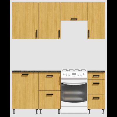 Кухня эконом 1,5 метра (600х500х400) Цвет: Дуб Сонома/Дуб Сонома