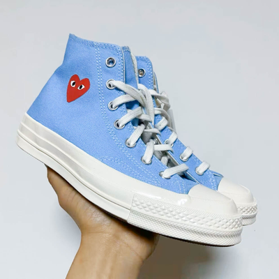 высокие кеды Converse comme des garcons play голубые 168300C