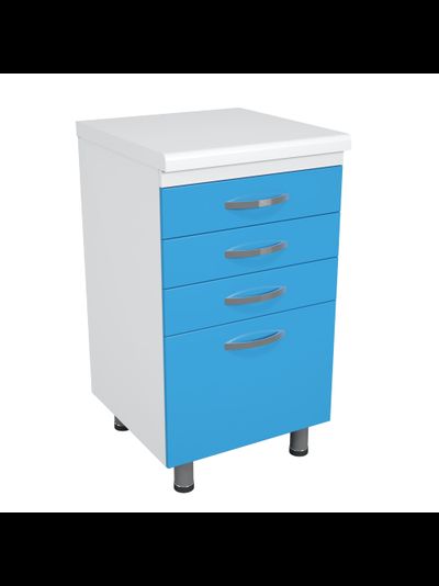 Тумба металлическая с ящиками на опорах ТМЯ-4.0