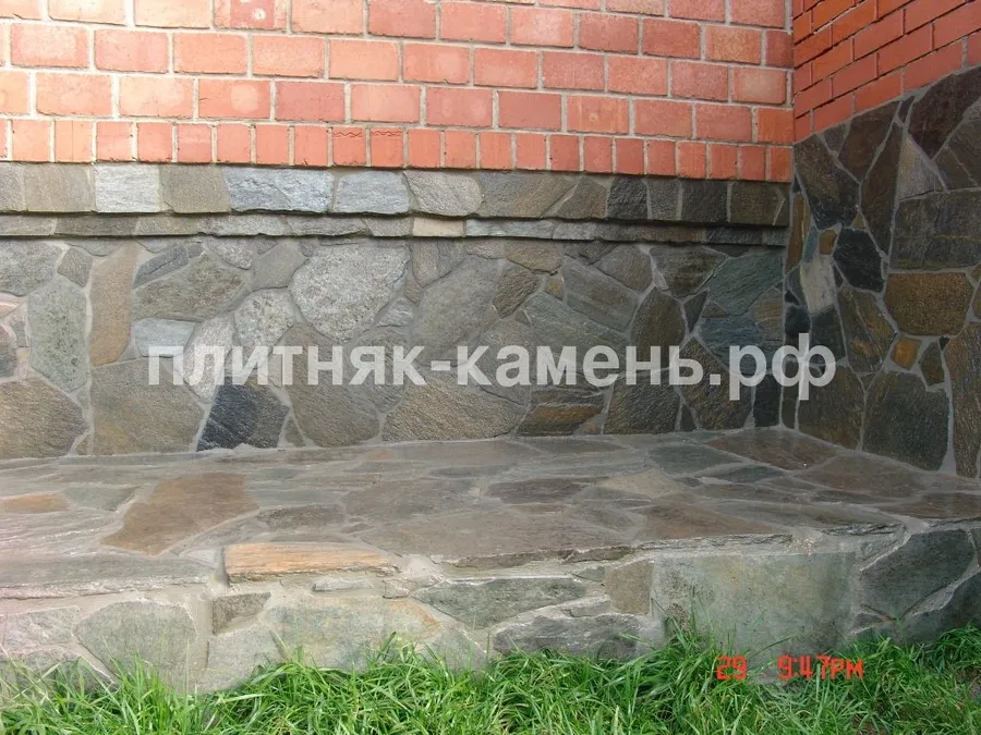 облицовка входной группы натуральным камнем