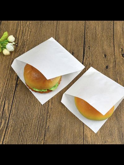 Бумажный уголок/карман/пакет для бургера (100 шт., белый), 140*160мм