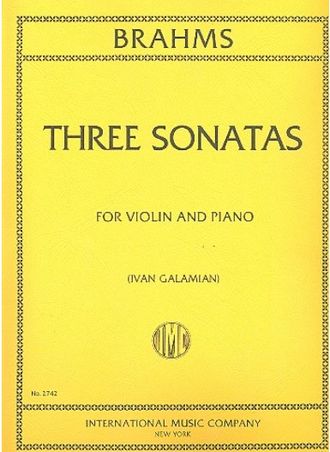 Brahms. 3 Sonatas op.78, op.100 and op.108: for violin and piano