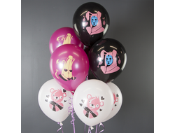 Шар (12''/30 см) Крутые скины, Ассорти, пастель, 1