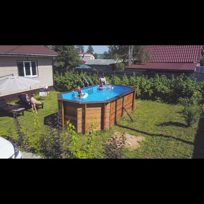 Деревянный морозоустойчивый бассейн "Баргузин" 500 х 250 х 145 см Кристалл