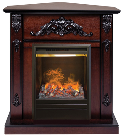 Угловой электрокамин Anita AO с очагом 3D Olympic