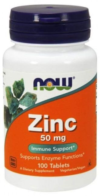 (NOW) Zinc Gluconate 50 мг - (100 капс)