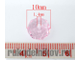бусина стеклянная граненая рондель 10х8 мм, цвет-розовый, 5 шт/уп