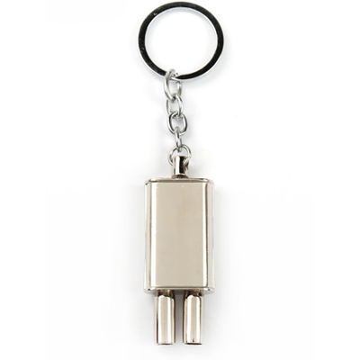 Брелок глушитель, металл, ХРОМ