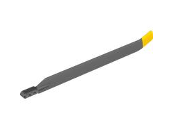 Technic Rotor Blade Large Bent with 3L Liftarm Thick and Yellow Rubber Tip Pattern, Dark Bluish Gray (99013pb02 / 6387405)