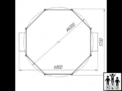 Ринг для панны высокий восьмиугольный DNN