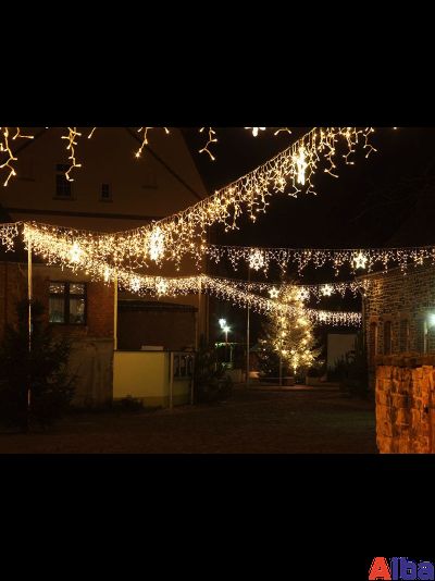 Бахрома 3*0.9 м БЕЛЫЙ ТЕПЛЫЙ, мерцание IP 65