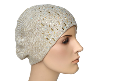 Итальянский головной убор со стразами весенний